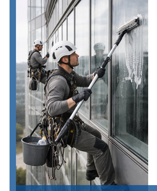 Высотная мойка сплошного остекления с выездом в Сальске