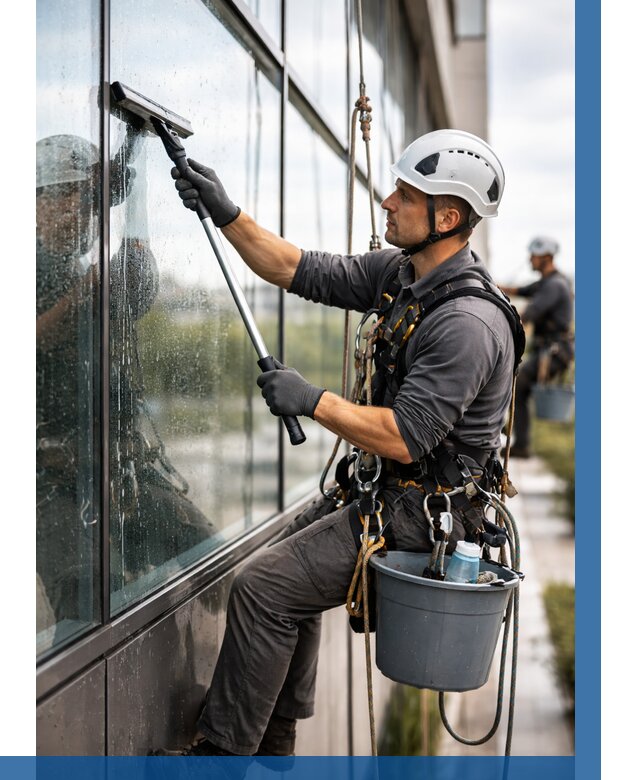 Мойка стеклянных фасадов в Сальске от 203 р. | ВЫСОТНИК-Слс