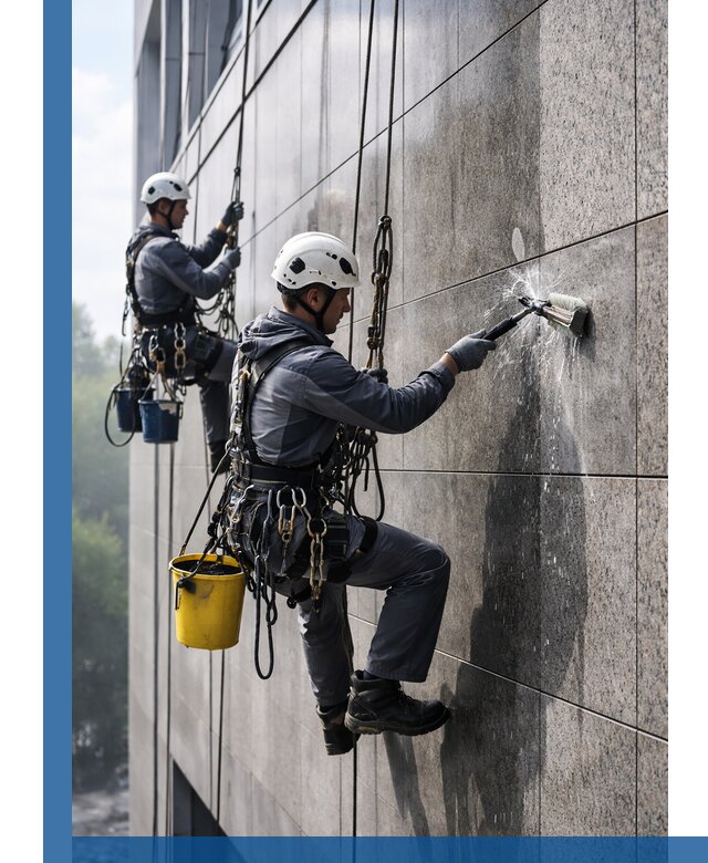 Профессиональная мойка фасада из керамогранита в Сальске