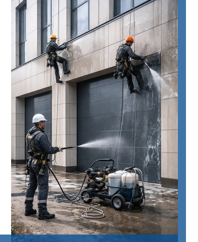 Послестроительная мойка фасада в Сальске от 305 р. | ВЫСОТНИК-Слс