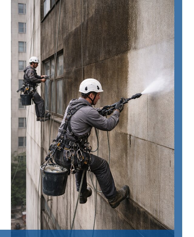 Очистка фасада от копоти в Сальске от 254 р. | ВЫСОТНИК-Слс