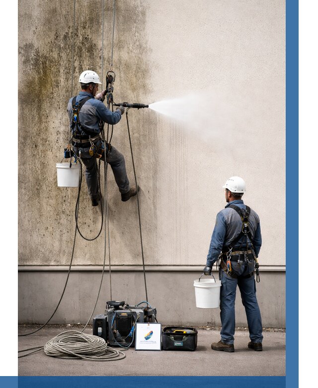 Очистка фасада от плесени в Сальске от 305 р. | ВЫСОТНИК-Слс