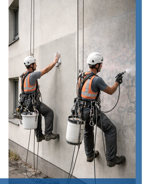 Антиграффити покрытие фасада в Сальске от 610 р. | ВЫСОТНИК-Слс