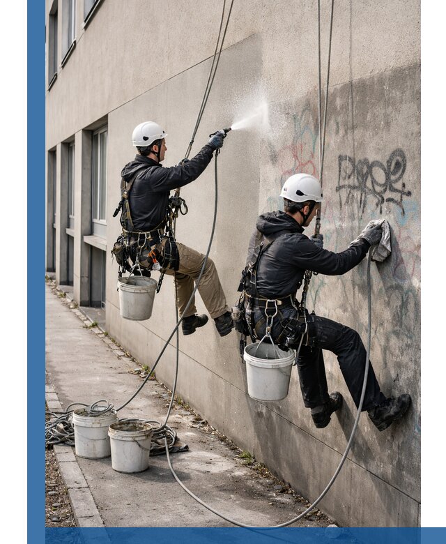 Антиграффити покрытие фасада с защитой от надписей в Сальске