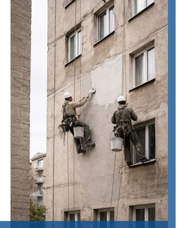 Косметический ремонт фасада в Сальске от 1118 р. | ВЫСОТНИК-Слс