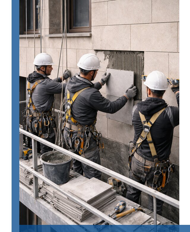 Ремонт облицовки фасада плиткой в Сальске с гарантией