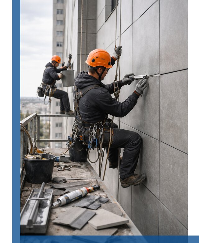 Профессиональный ремонт фасада из керамогранита в Сальске