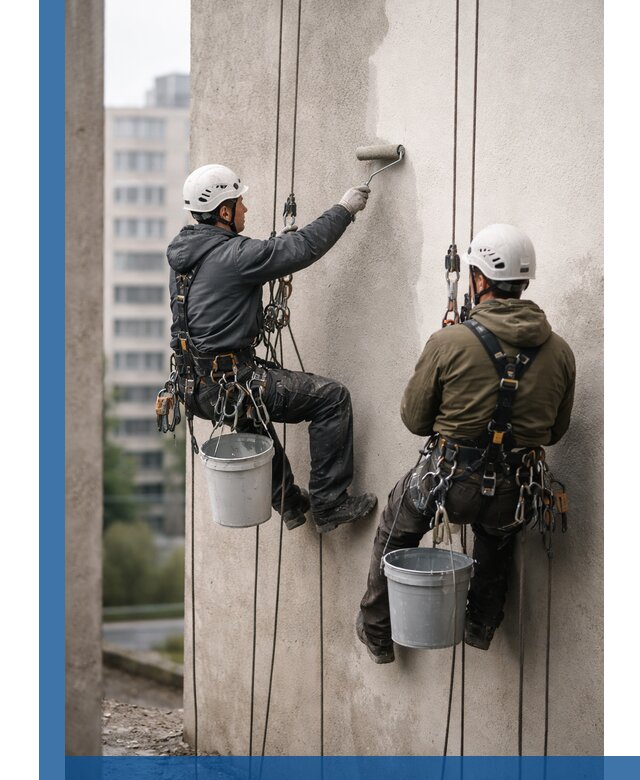 Покраска фасадов высотными альпинистами в Сальске с гарантией