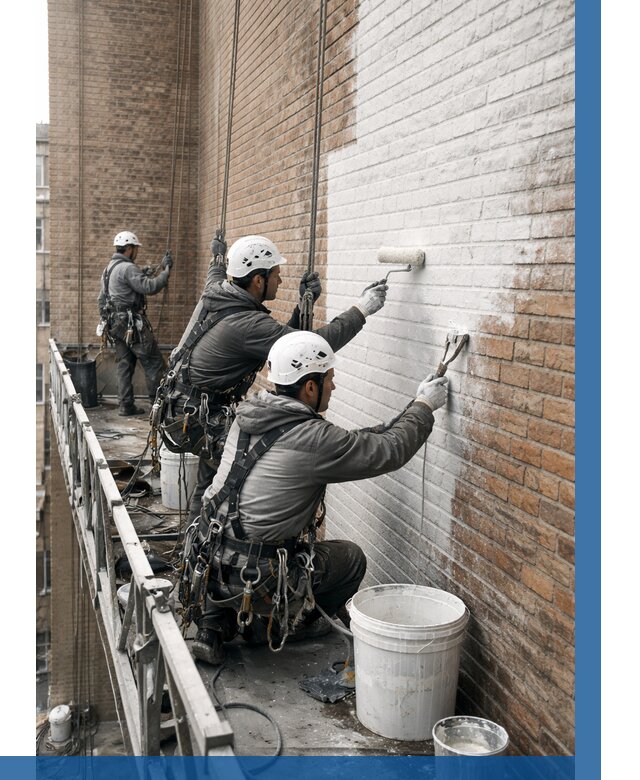 Покраска кирпичного фасада в Сальске от 356 р. | ВЫСОТНИК-Слс