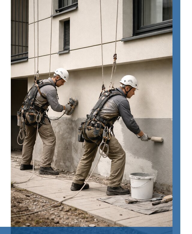 Окраска цоколя здания в Сальске от 458 р. под ключ | ВЫСОТНИК-Слс