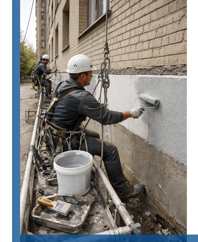 Окраска цоколя здания в Сальске профессионально и надежно
