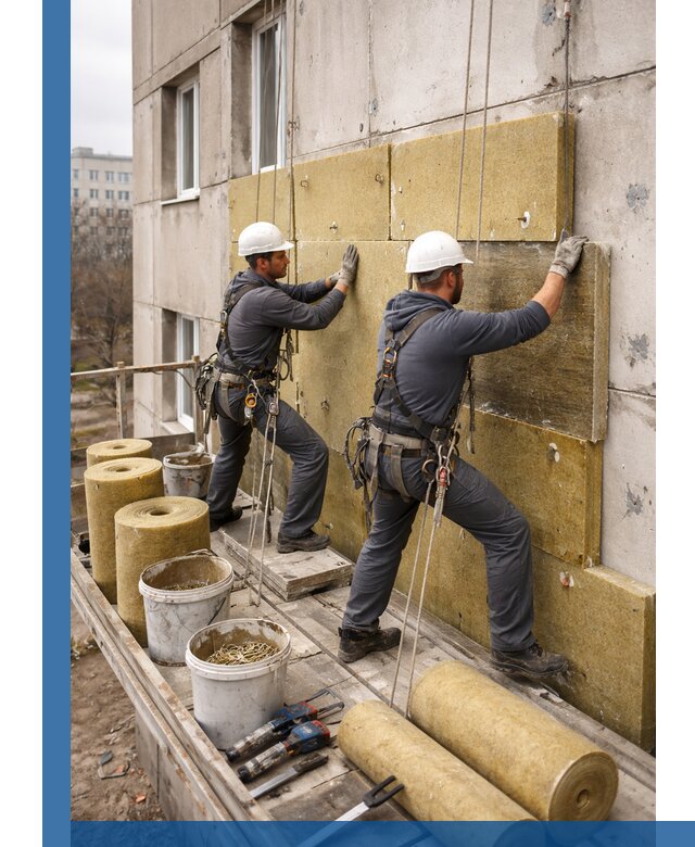 Утепление фасада минватой в Сальске под ключ с гарантией