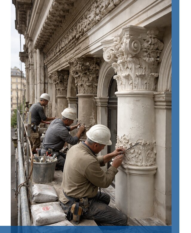 Реставрация фасадной лепнины в Сальске от 2542 р. | ВЫСОТНИК-Слс