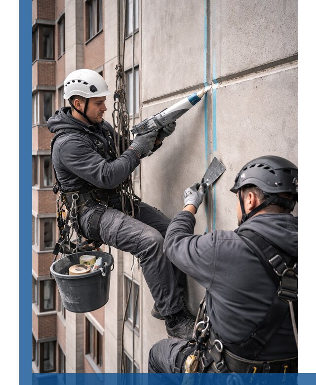 Вторичная герметизация швов фасада и кровли в Сальске