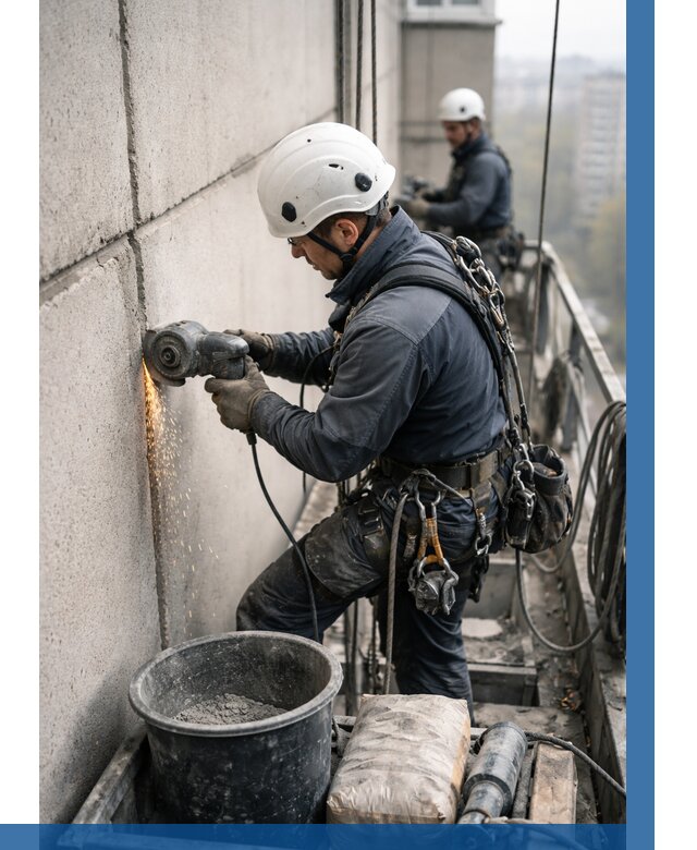 Штробление межпанельных швов в Сальске от 1220 р. | ВЫСОТНИК-Слс