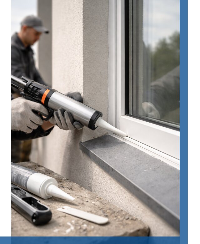 Герметизация монтажных швов окон в Сальске от 661 р. | ВЫСОТНИК-Слс