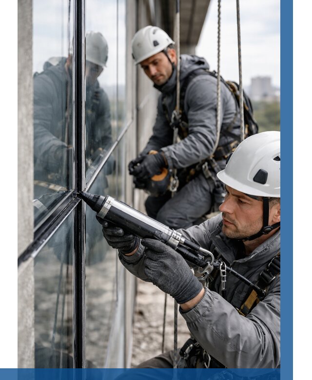 Герметизация витражных швов в Сальске от 661 р. | ВЫСОТНИК-Слс