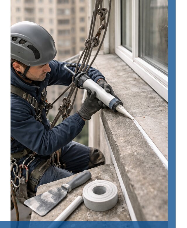 Герметизация балконного козырька в Сальске от 4576 р. | ВЫСОТНИК-Слс