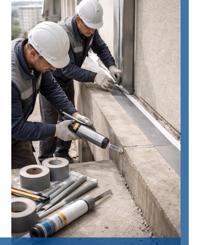 Герметизация примыкания балкона в Сальске от 4576 р. | ВЫСОТНИК-Слс