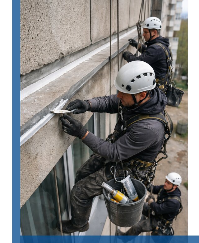 Герметизация примыкания балкона в Сальске под ключ с гарантией