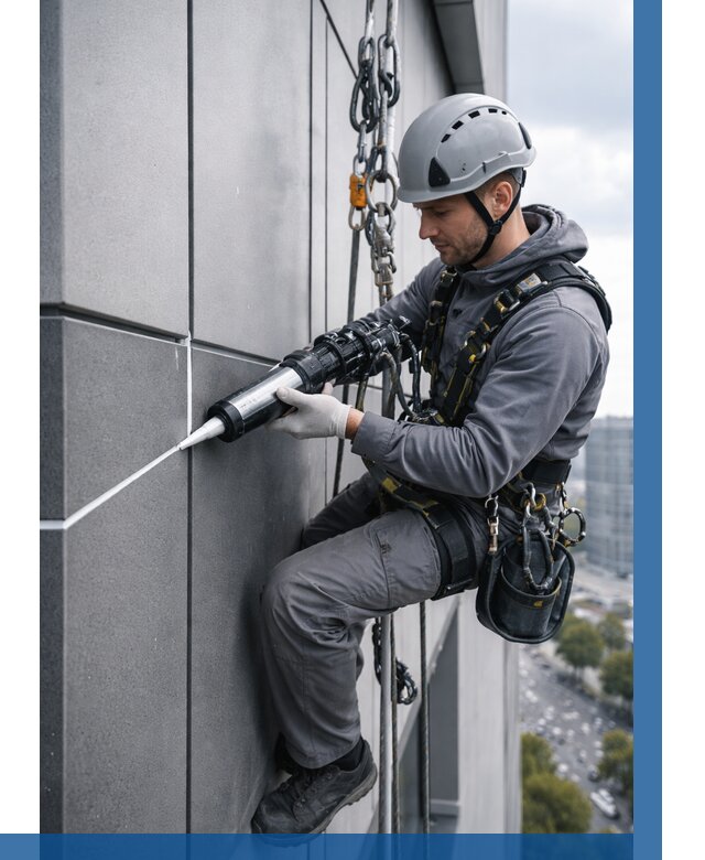 Герметизация стыков фасадных панелей в Сальске от 6609 р.| ВЫСОТНИК-Слс