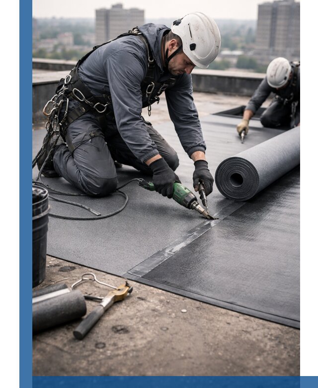 Ремонт мягкой кровли в Сальске с выездом промальпинистов