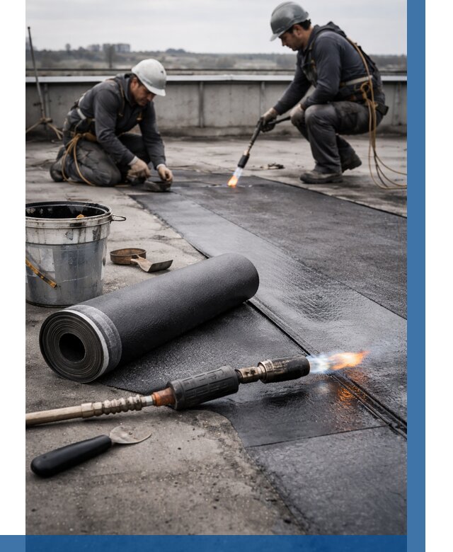 Ремонт рулонной кровли в Сальске от 661 р. | ВЫСОТНИК-Слс