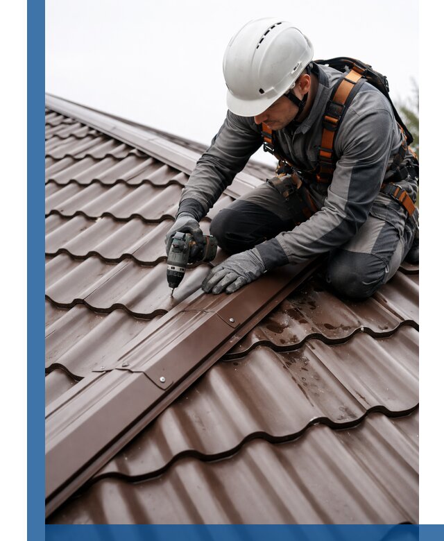 Ремонт металлочерепицы на крыше в Сальске профессионально