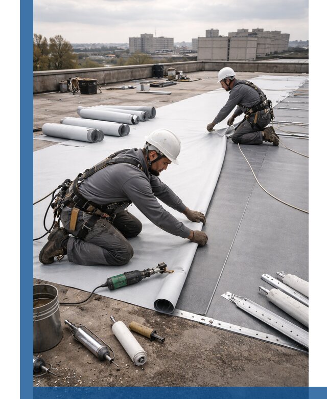 Монтаж мембранной кровли в Сальске для промышленных зданий