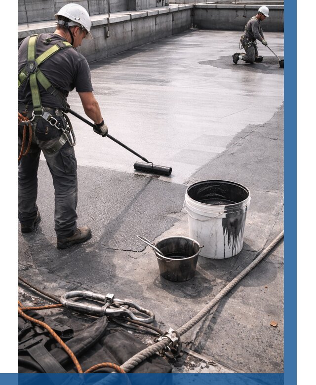 Гидроизоляция кровли жидкой резиной в Сальске от 508 р. | ВЫСОТНИК-Слс