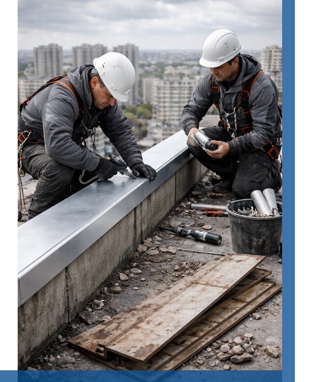 Замена парапетных крышек под ключ в Сальске от 1220 р. | ВЫСОТНИК-Слс