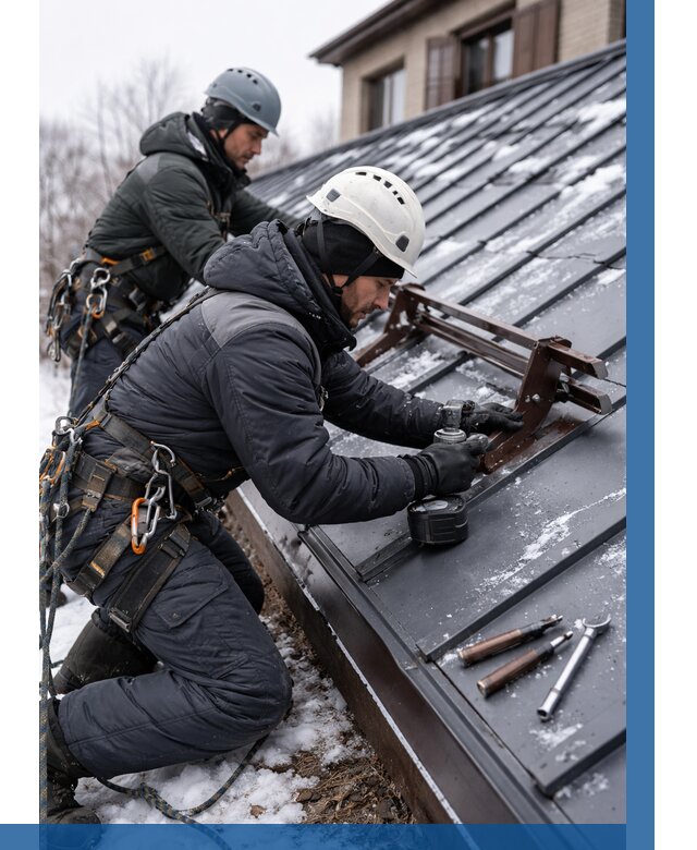 Монтаж снегозадержателей в Сальске от 458 р. | ВЫСОТНИК-Слс