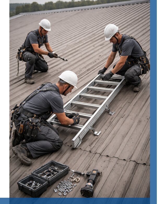 Монтаж кровельной лестницы в Сальске от 4576 р. | ВЫСОТНИК-Слс