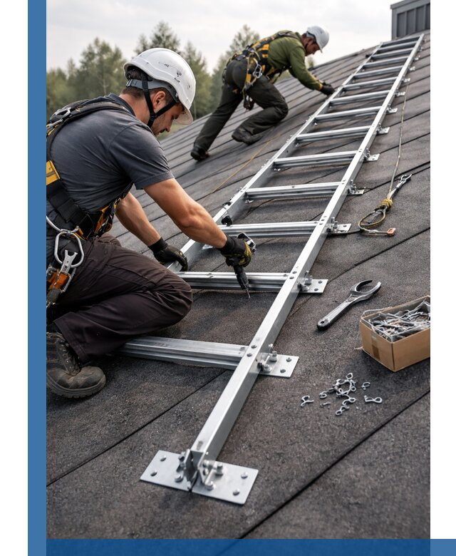 Профессиональный монтаж кровельной лестницы в Сальске под ключ