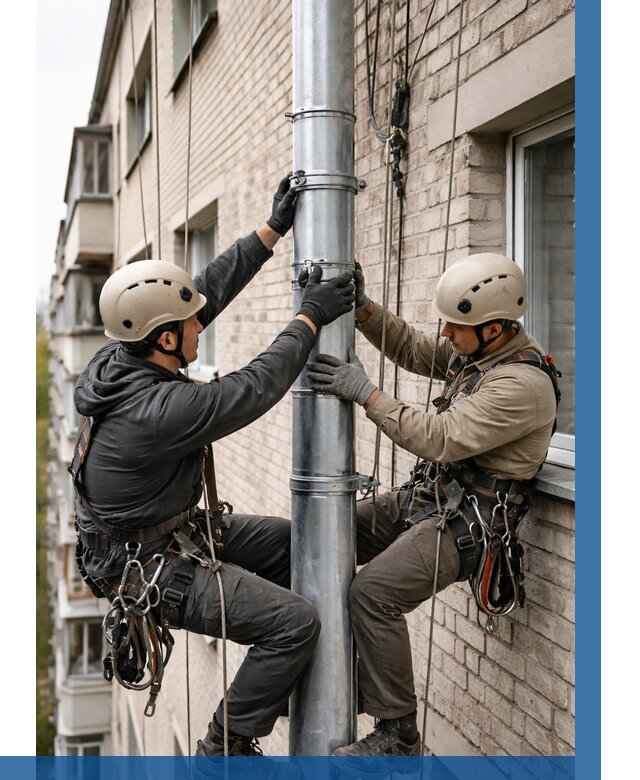Замена водосточных труб в Сальске от 6609 р. | ВЫСОТНИК-Слс