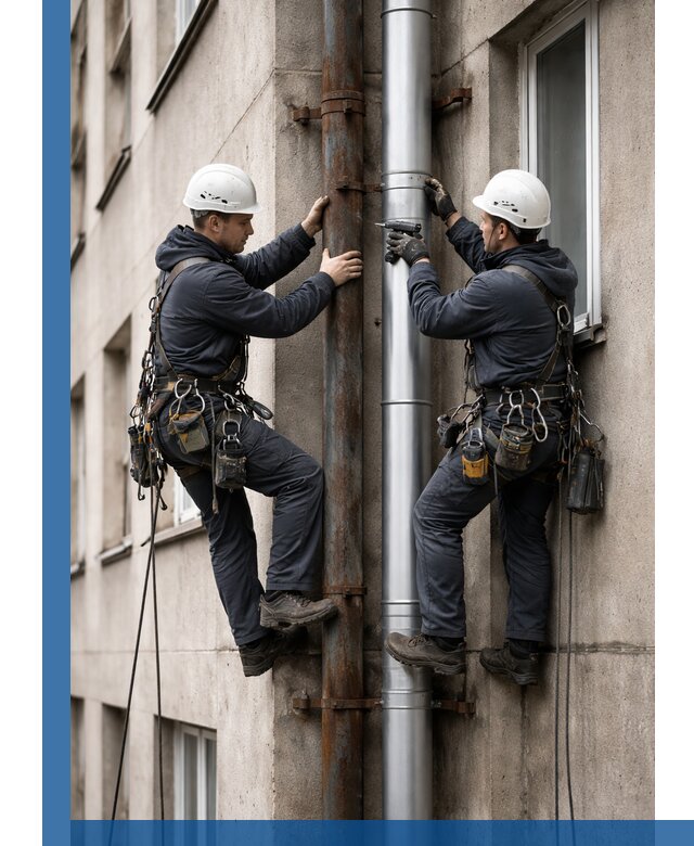 Замена водосточных труб в Сальске: монтаж и демонтаж под ключ