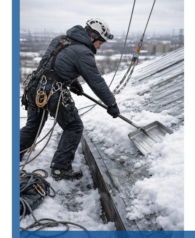 Профессиональная очистка кровли от снега и наледи в Сальске