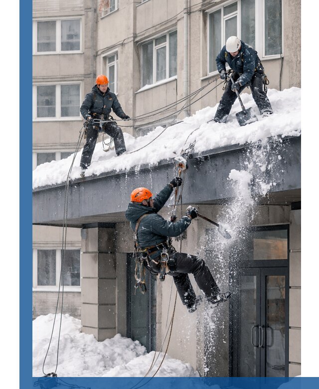 Безопасная очистка навесов от снега в Сальске круглогодично