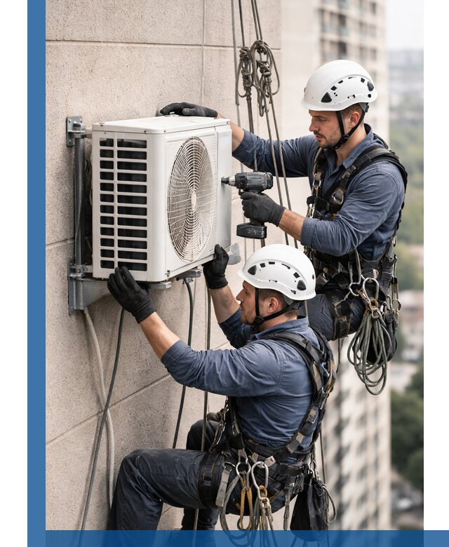 Монтаж внешнего блока кондиционера в Сальске установка и крепление