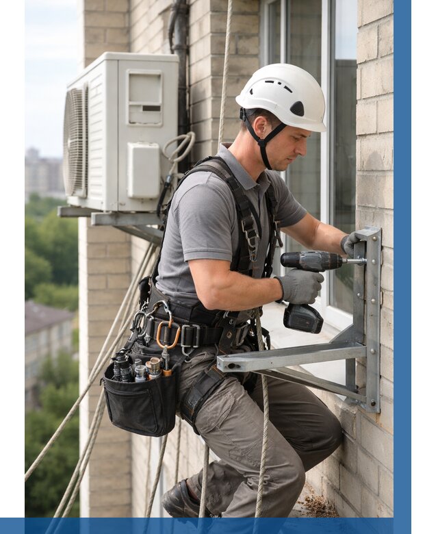 Установка кронштейнов кондиционера в Сальске от 3559 р. | ВЫСОТНИК-Слс