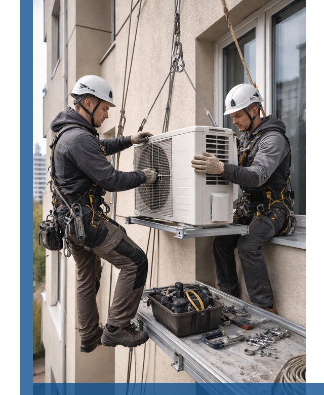 Перенос внешнего блока кондиционера в Сальске с монтажом и крепежом