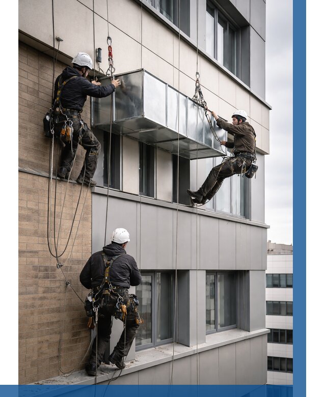 Монтаж воздуховодов на фасаде в Сальске от 1525 р. | ВЫСОТНИК-Слс