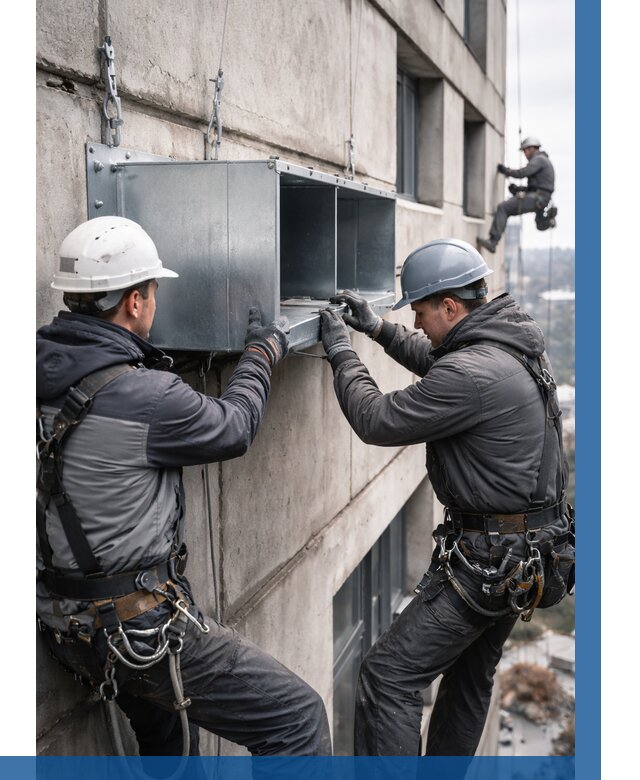 Монтаж вентиляционных коробов в Сальске от 3050 р. | ВЫСОТНИК-Слс