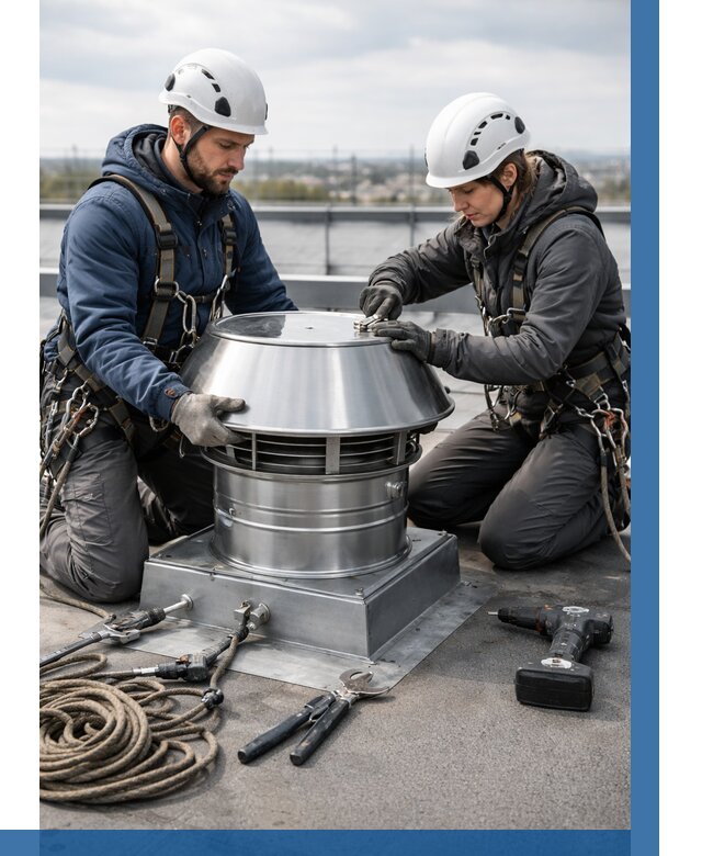 Установка дефлекторов на кровле в Сальске от 4576 р. | ВЫСОТНИК-Слс