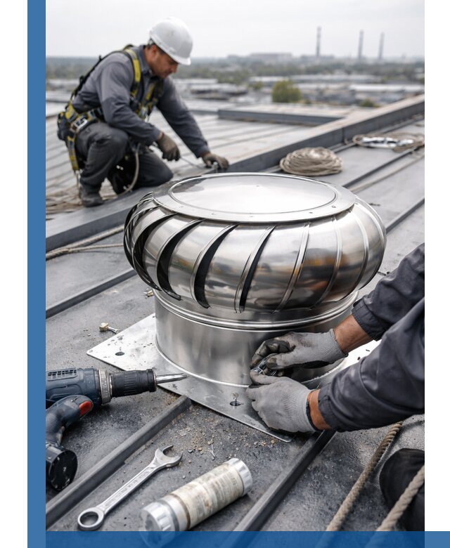 Установка дефлекторов на кровле в Сальске профессионально