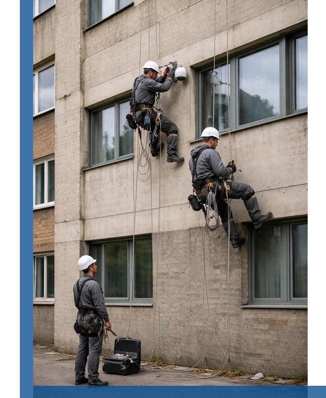 Монтаж фасадных камер видеонаблюдения в Сальске под ключ