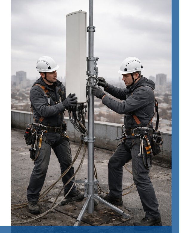 Монтаж антенн связи на крыше в Сальске от 8643 р. | ВЫСОТНИК-Слс