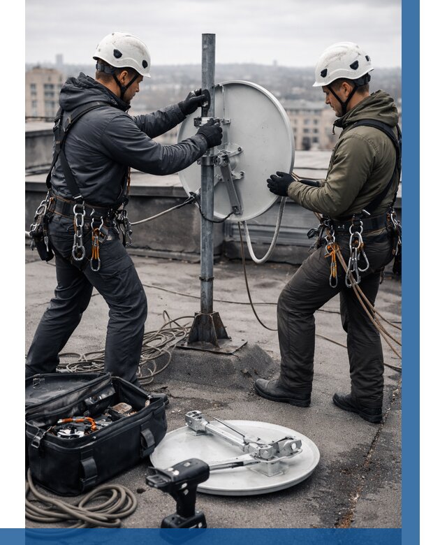 Демонтаж антенн на крыше в Сальске от 4576 р. | ВЫСОТНИК-Слс