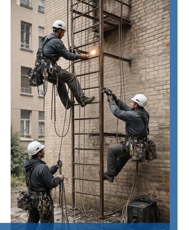 Ремонт пожарной лестницы в Сальске от 7626 р. | ВЫСОТНИК-Слс