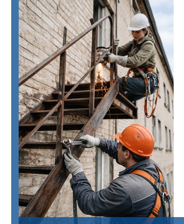 Ремонт и восстановление пожарных лестниц с выездом в Сальске